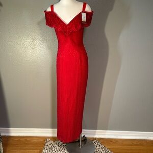 NADINE MERABI Red Maxi Dress